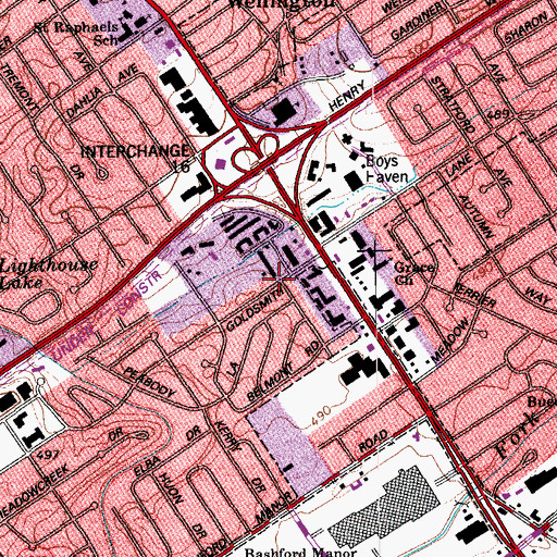 Topographic Map of Brooklawn Youth Services Alternative School, KY