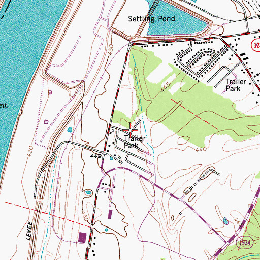 Topographic Map of Center at Riverport School, KY
