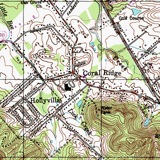 Topographic Map of Coral Ridge Elementary School, KY