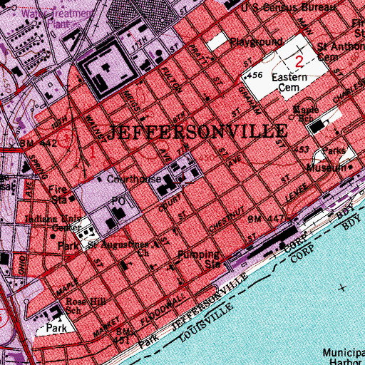 Topographic Map of Corden Porter Education Center, IN