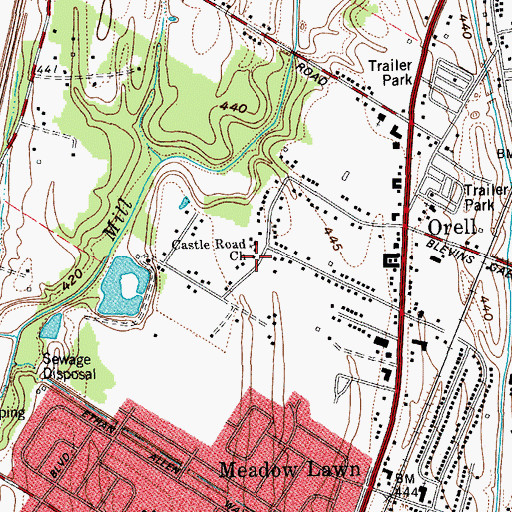Topographic Map of Providence Baptist Church, KY