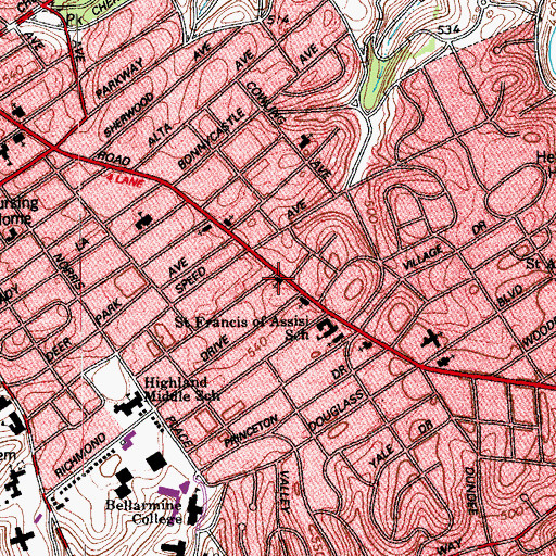 Topographic Map of Redeemer Church, KY