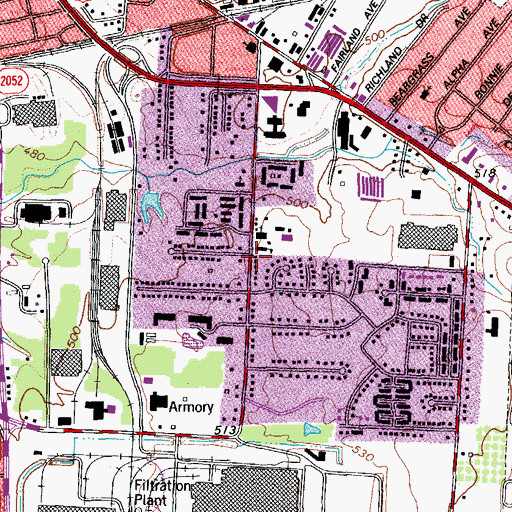 Topographic Map of Saint Bartholomew Church, KY