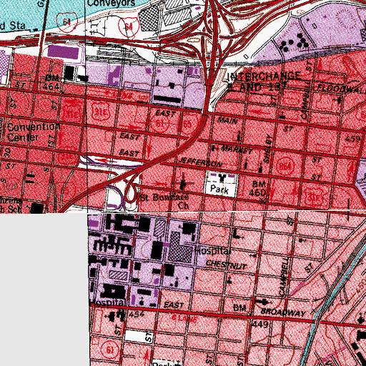Topographic Map of Saint Boniface Church, KY