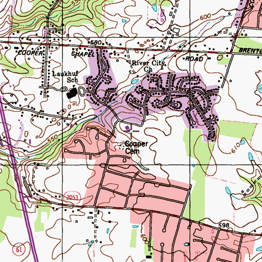 Topographic Map of Saint Elizabeth Seton Church, KY