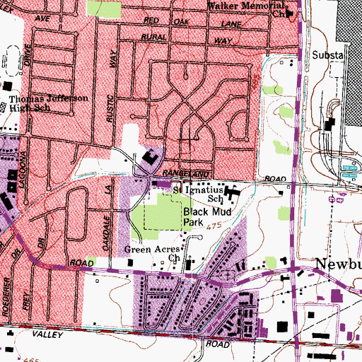 Topographic Map of Saint Ignatius Church, KY