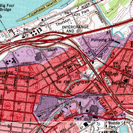 Topographic Map of Saint Josephs Church, KY