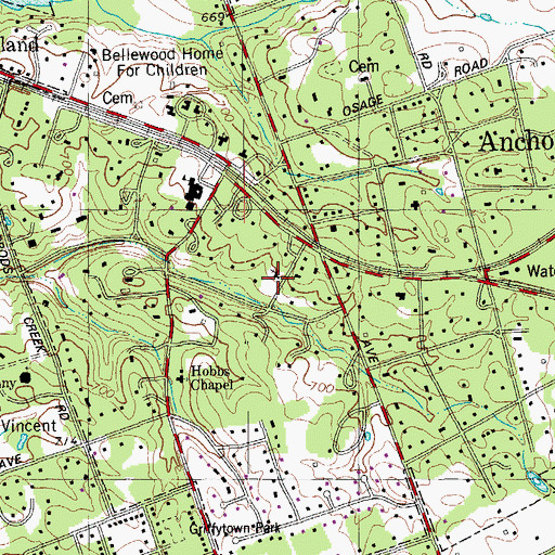 Topographic Map of Saint Lukes Episcopal Church, KY