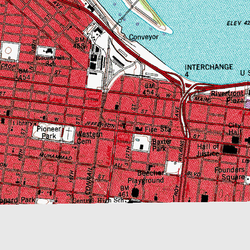 Topographic Map of Saint Peters Evangelical Church, KY