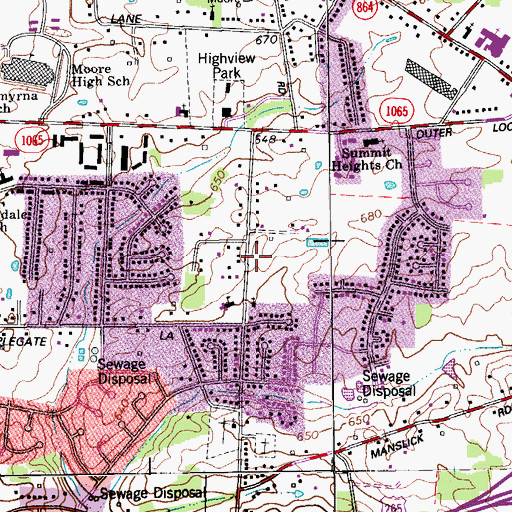 Topographic Map of Saint Stephen Charismatic Episcopal Church, KY