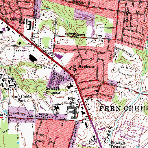 Topographic Map of Saint Stephen Lutheran Church, KY