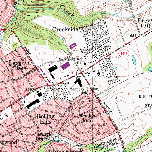 Topographic Map of Saint Thomas Episcopal Church, KY
