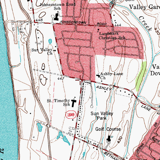 Topographic Map of Saint Timothy Church, KY