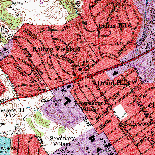 Topographic Map of Second Presbyterian Church, KY