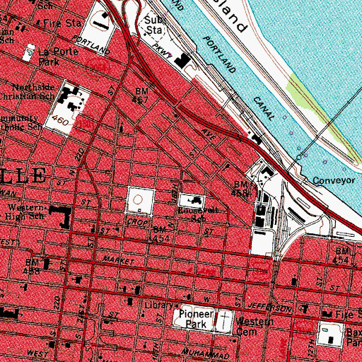 Topographic Map of Seven Angels Church of Truth, KY