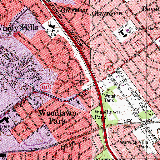 Topographic Map of Sisters of Saint Benedict Church, KY