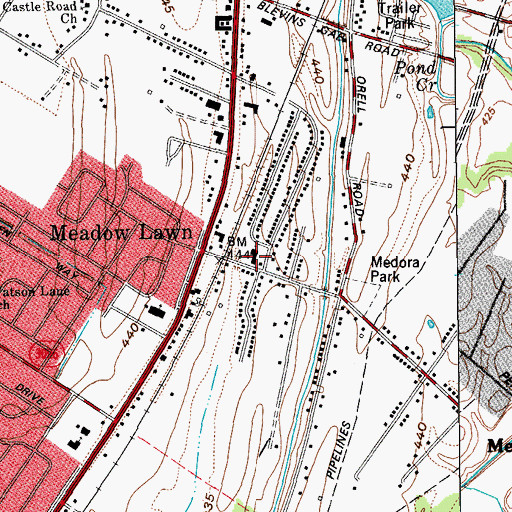 Topographic Map of South Jefferson Baptist Church, KY