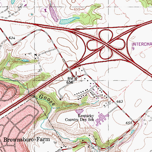 Topographic Map of Springdale Community Church, KY