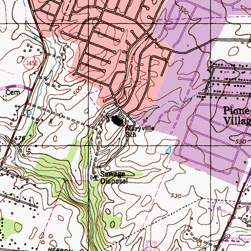 Topographic Map of Summit Hills Baptist Church, KY