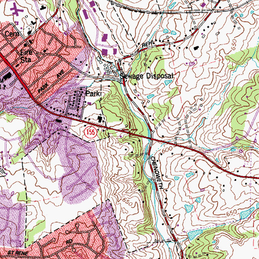 Topographic Map of Jeffersontown Christian Church, KY