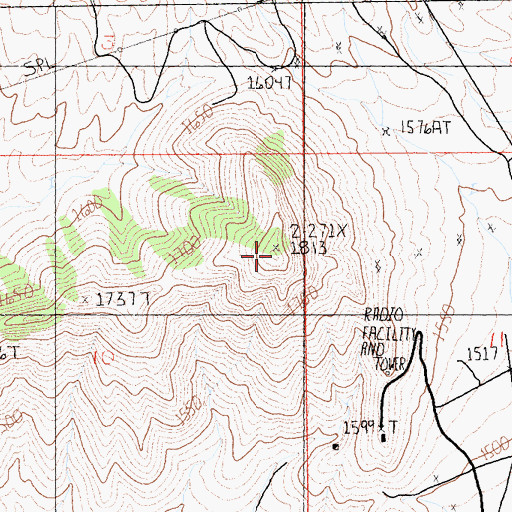 Topographic Map of Mohawk Hill, CA