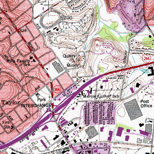 Topographic Map of Kingdom Hall of Jehovahs Witnesses, KY