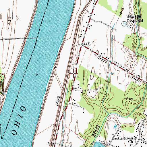 Topographic Map of Kingdom Hall of Jehovahs Witnesses, KY