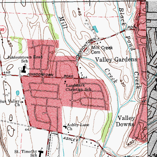 Topographic Map of Landmark Independent Baptist Church, KY