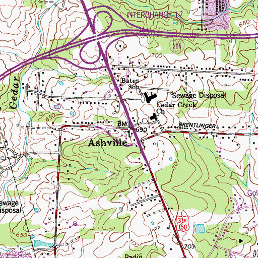 Topographic Map of Lighthouse Christian Center, KY