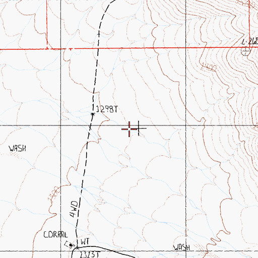 Topographic Map of Mojave Desert, CA