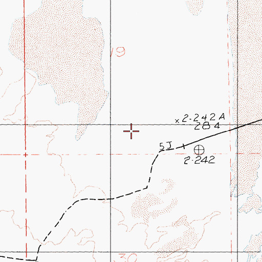 Topographic Map of Mojave River Wash, CA