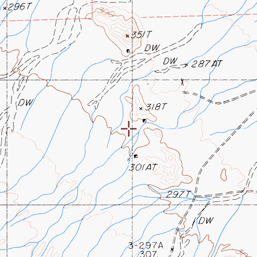 Topographic Map of Mojave Tank, CA