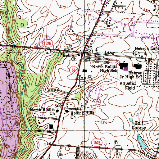 Topographic Map of Freedom Elementary School, KY