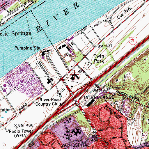 Topographic Map of Galen College of Nursing, KY