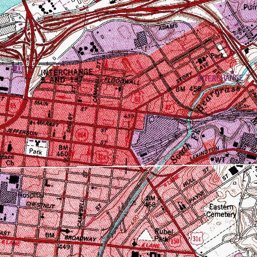 Topographic Map of Home of the Innocents High School, KY