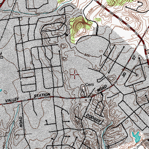 Topographic Map of Layne Elementary School, KY