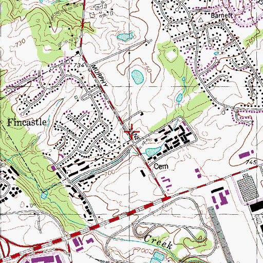 Topographic Map of Malcolm B Chancey Junior Elementary School, KY