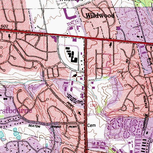Topographic Map of Northwood University, KY