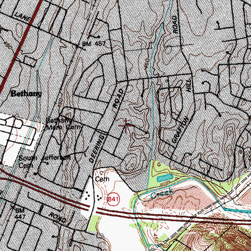 Topographic Map of Our Lady of Consolation School, KY