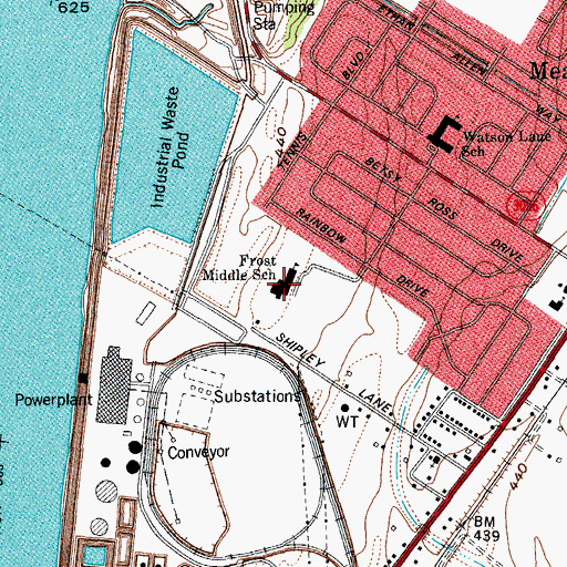 Topographic Map of Robert Frost Middle School, KY