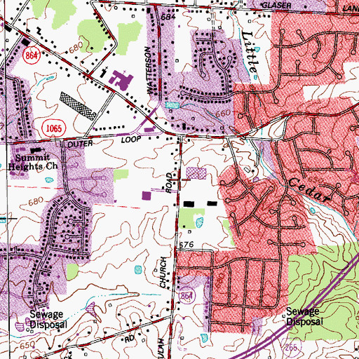 Topographic Map of Victory Christian Academy, KY