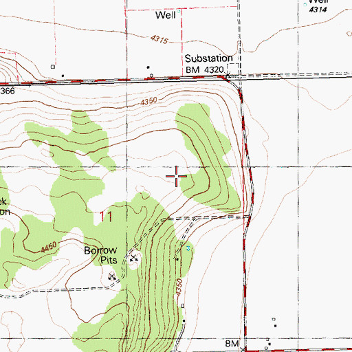 Topographic Map of North Lake School, OR