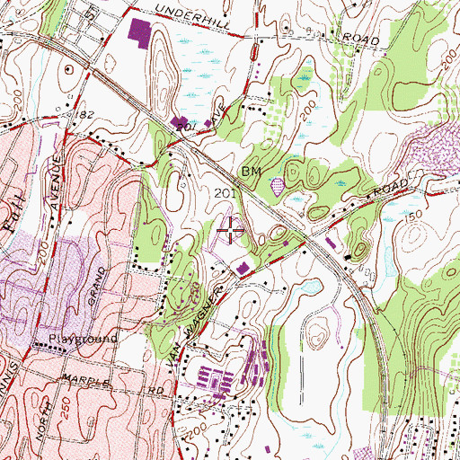 Topographic Map of Manor Hill Mobile Home Park, NY