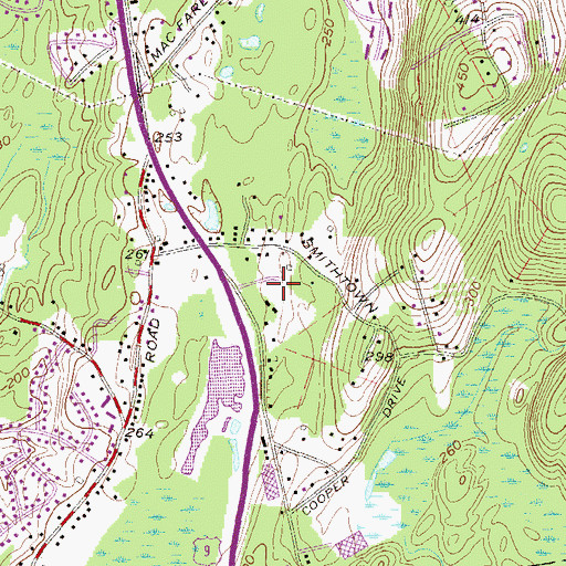 Topographic Map of Birchwood Park, NY