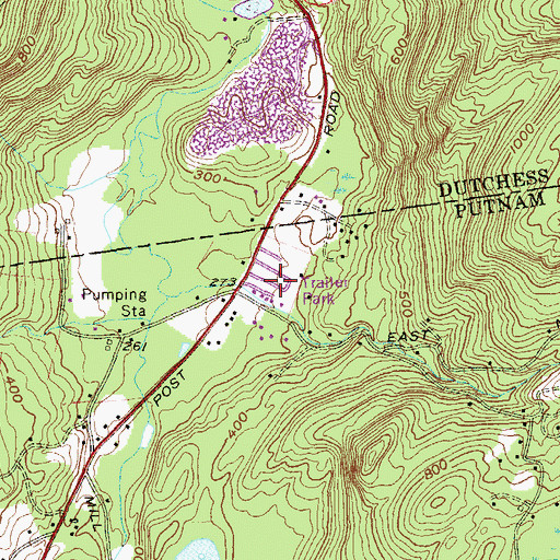 Topographic Map of Brookside Senior Citizen Cooperative, NY
