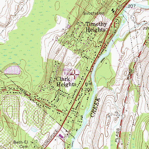 Topographic Map of Ennis Mobile Home Park, NY