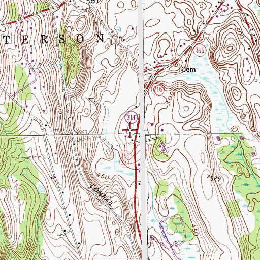 Topographic Map of Harmony Park, NY