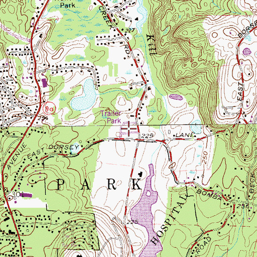 Topographic Map of M And K Mobile Home Park, NY
