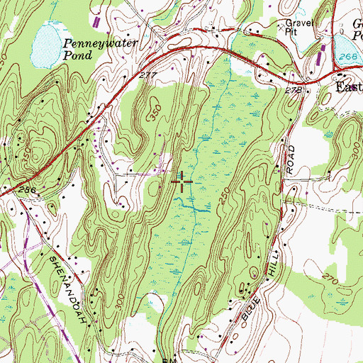 Topographic Map of Moorgate Mobile Home Park, NY