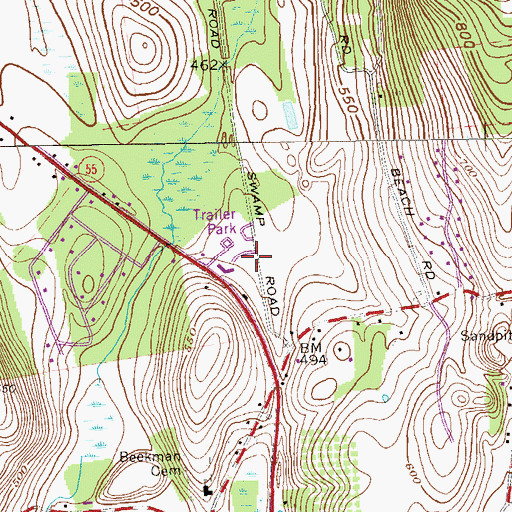 Topographic Map of Pine Grove Terrace, NY